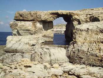 Azzure Window, das blaue Fenster, eine natrliche Brcke im Kalkfelsen