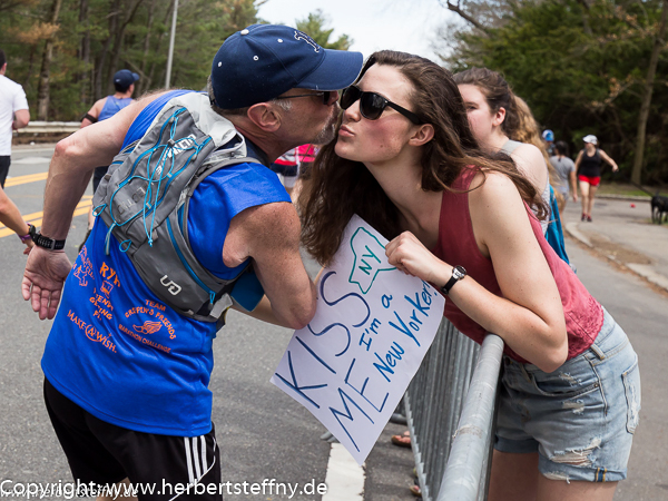 Kiss me Boston Marathon Wellesley College